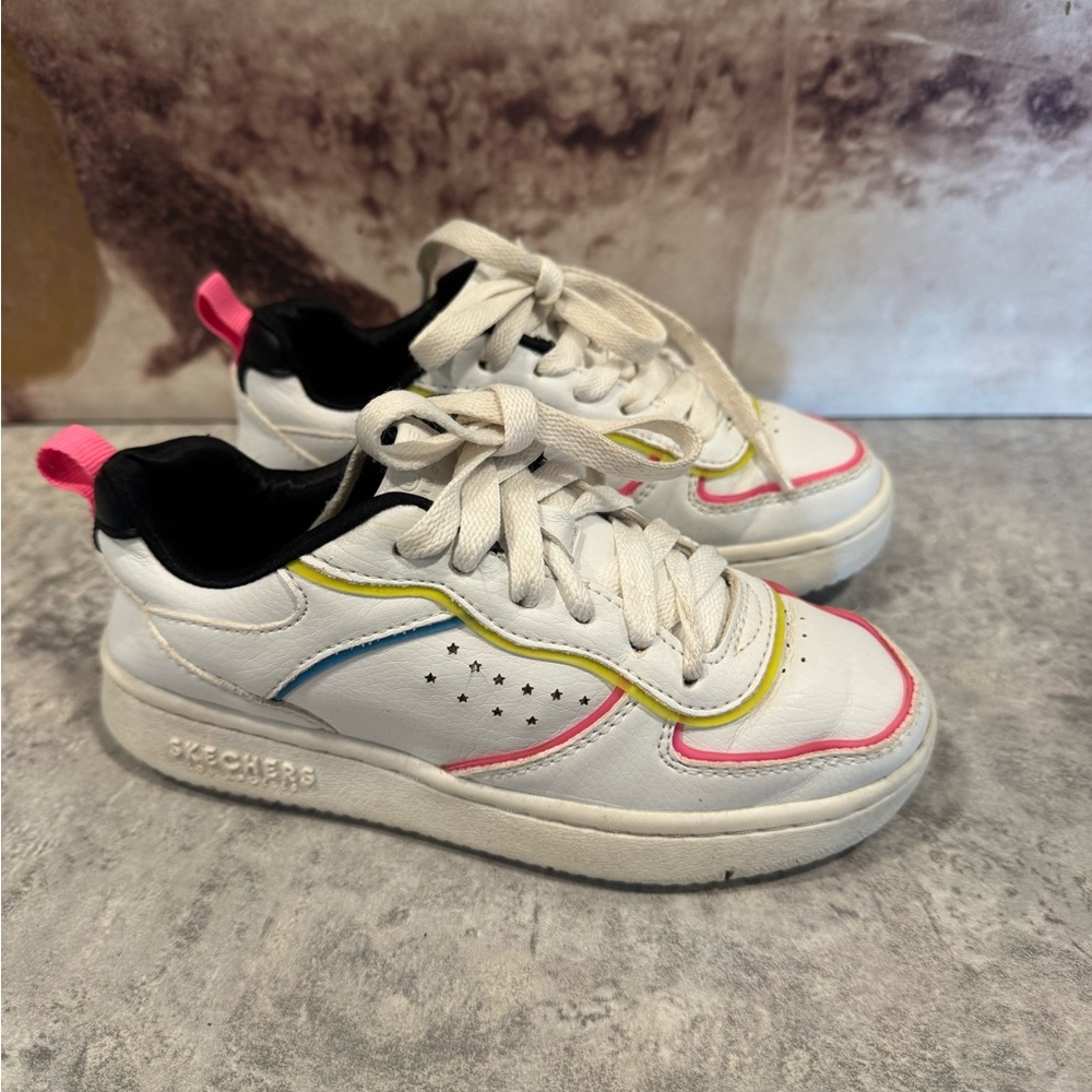 Skechers Court Squad Multicolor sneakers for girls, size 12